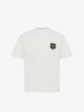 Genti Floral Embroidery T-shirt | Off White