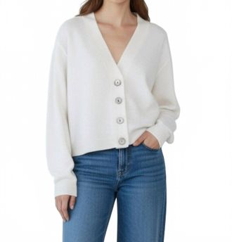 Brodie Alani Cashmere Cardigan In Antique White