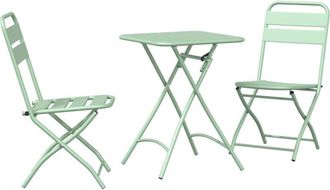vidaXL Bistro Set 3 pcs Light mint Steel Vidaxl