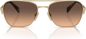 Prada 0pr A50s Rectangular Gradient Brown Lenses
