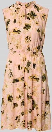 Zero Knielanges Kleid aus Viskose mit Schlüsselloch-Ausschnitt in Hellrosa, Größe 34