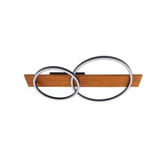 Lindby L&aacute;mpara De Techo Led galad En Marr&oacute;n Madera - Lindby