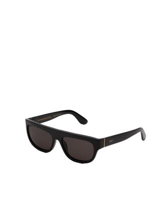 Retro Superfuture Unisex Sunglasses Serioso Black Acetate