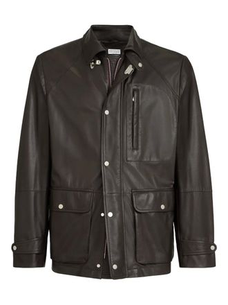 Brunello Cucinelli Giacca con tasche - Marrone