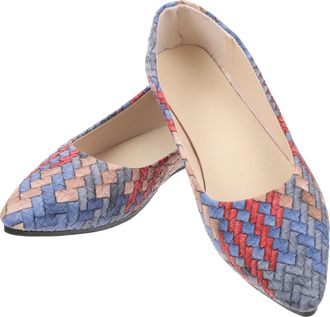 Yarnow Breathable Stylish PU Ballet Flats for Women Four Seasons Flat Shoes with Soft Lining and Comfortable Sole Lightweight Pumps for Work Travel and Casua