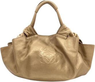 Loewe Pre-owned Handbag - Dames - Vintage Handtas - Beige - ONE Size - Leer - Vintage