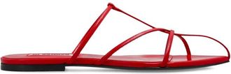 Jil Sander Leren Muiltjes - Dames - Sandalen - Rood - 35 EU - Leer - Schoenen