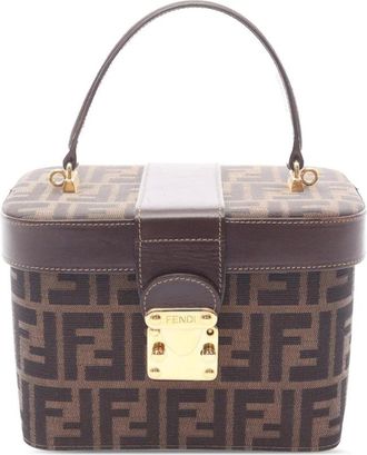 Fendi Pre-owned Handbags, female, Brown, Size: ONE SIZE Pre-owned Top Handle Box Bag