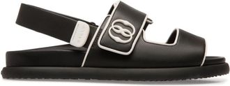 Bally piped-trim leather sandals - women - Leather - 36 - Black