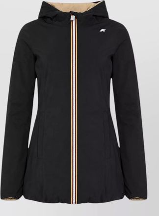 K-Way hooded longline parka coat