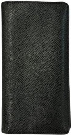 Louis Vuitton Pre-owned Taiga Long Wallet - Heren - Vintage Accessoires - Zwart - ONE Size - Vintage