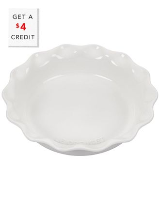 LE CREUSET White Heritage Pie Dish With $4 Credit