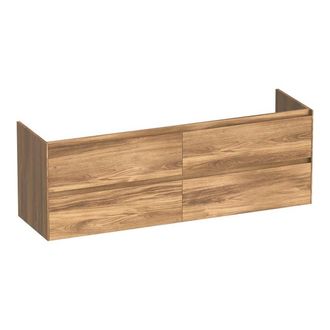 Marcel Breuer Inspire wastafelonderkast 160 4 softclose lades - greeploos - 2 sifon uitsparingen - Honey