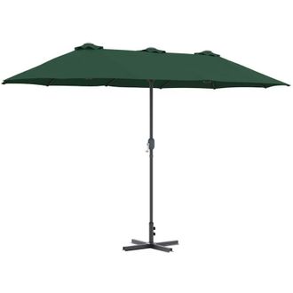 vidaXL Parasol De Jard&iacute;n Verde 370 X 197 X 239 Cm Vidaxl