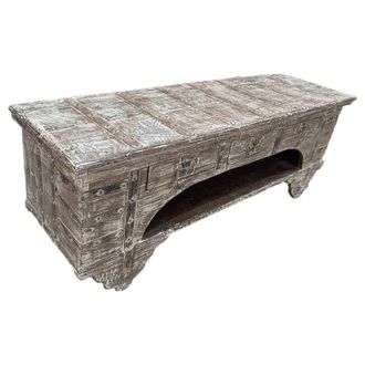Wanderlust Deco Mueble bajo de madera artesanal 165-175x45x57h cm