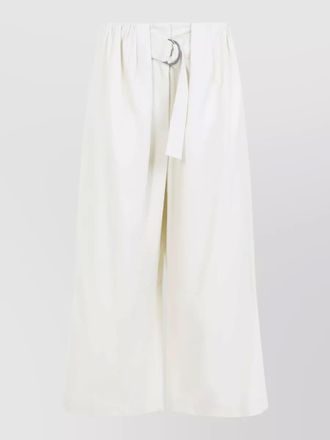 Loewe cropped belted shorts cotton silk gabardine