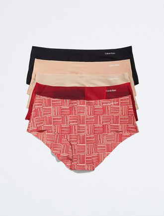 Calvin Klein Womens Invisibles 5-Pack Hipster - Multi - XS