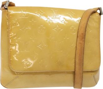 Louis Vuitton Thompson Street Handbag Monogram Vernis Beige Patent_Leather Bag (Pre-Owned)