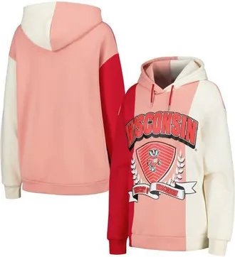 Gameday Couture Womens Gameday Couture Red Wisconsin Badgers Hall of Fame Colorblock Pullover Hoodie at Nordstrom, Size Large