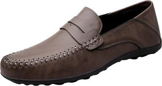 Generic Mens Casual Shoes Spring and Autumn Large Size Mens Fashionable Trendy Microfiber Mens Casual Shoes Casual Mesh Shoes Men (Grey, 9.5)