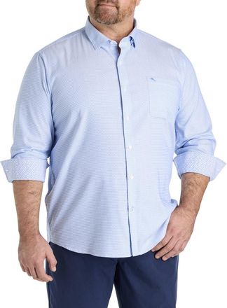 Tommy Bahama Big & Tall Sarasota Stretch Ventura Coast Sport Shirt in Vacation Blue at Nordstrom, Size 1X Big