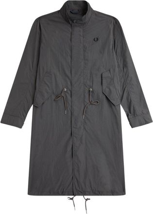 Fred Perry Straight Hem Gunmetal Thin Parka Jacket