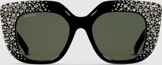 Gucci Square Frame Sunglasses, Black