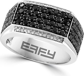 Effy Mens Diamond & Black Spinel Signet Ring at Nordstrom Rack, Size 10