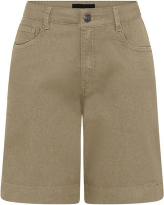 C.Ro Beige Shorts met Klassieke Zakken - Dames - Denim shorts - Beige - 4XL - Katoen - Korte Broeken