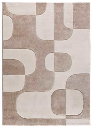 Atticgo Alfombra formas org&aacute;nicas crema/beige 120x170 cm