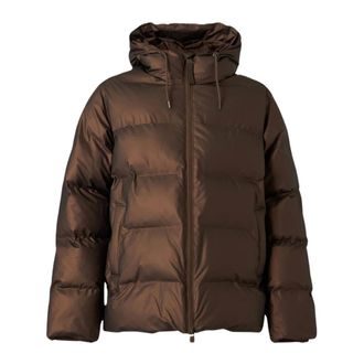 Rains Jacket W3 - Heren - Jassen - Bruin - Maat: XS Poliester