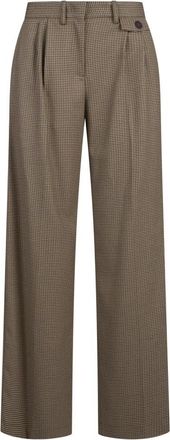 Mar De Margaritas Rechte broek - Dames - Straight fit broeken - Bruin - M - Polyester - Broeken