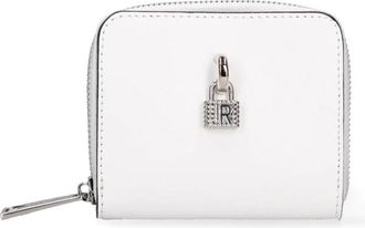 John Richmond Compacte Portemonnee met Rits - Dames - Portefeuilles - Wit - ONE Size - Katoen - Accessoires