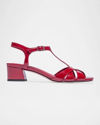 Bernardo 30mm Jean Crinkled Metallic Leather Strappy Sandals