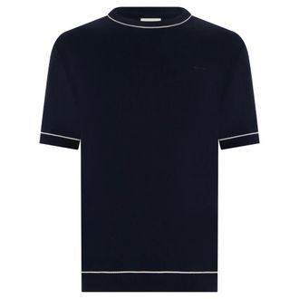 GANT Round-neck Knitwear, male, Blue, Size: XL Cotton Modal SS C-Neck