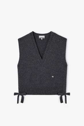 Ganni Mixed Classic Wool Vest - Size XS