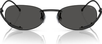 Diesel 53mm Oval Sunglasses in Matte Black/dark Grey at Nordstrom