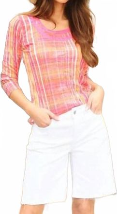 Elliott Lauren Wide Leg Denim Shorts In White