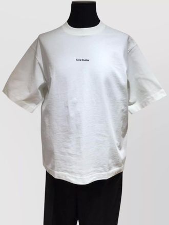 Acne Studios cotton t-shirt with logo and crew neck