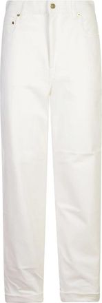 Golden Goose Straight Leg Jeans - Dames - Regular Fit Jeans - Wit - W29 - Katoen - Jeans