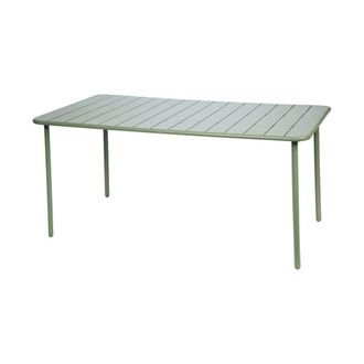 Sweeek Mesa de jard&iacute;n de metal, 160cm, verde