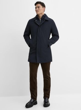 Le 31 Mens Removable bib waterproof trench coat