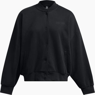 Under Armour Womens Lightweight Varsity Bomber Jacket - Black - Size: 14