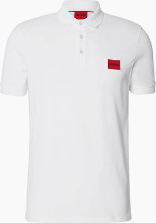 HUGO BOSS Mens HUGO Deroso222 Slim Fit White Polo Shirt - Size: 40