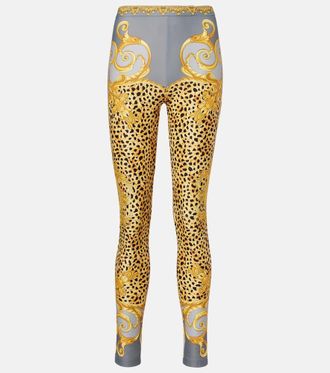 Versace Leggings in jersey con stampa