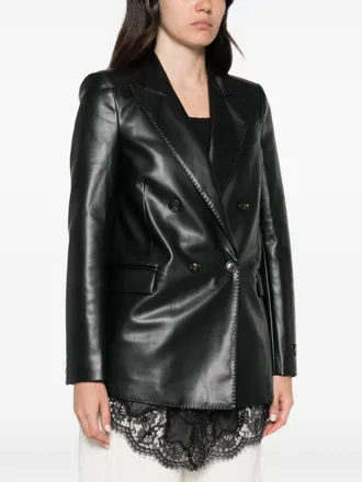 Ermanno Scervino Studded Leather Blazer - Black