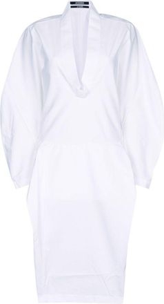 Jacquemus Structured Puffed Sleeve V-Neck Dress