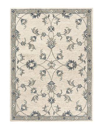 LR Home Lr Home Winn Traditional Floral Filigree Wool Area Rug