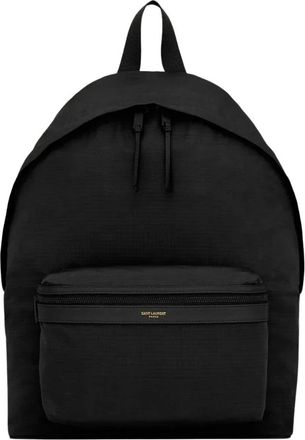 Saint Laurent City Rugzak - Heren - Rugzakken - Zwart - ONE Size - Leer - Tassen