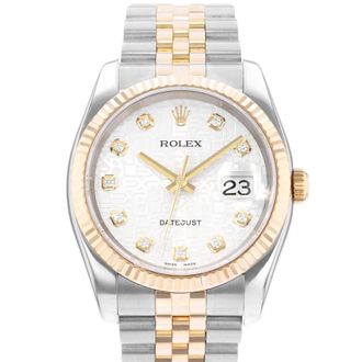 Rolex Pre-owned Rolex Datejust 36 Automatic Chronometer Diamond Mens Watch 116233
